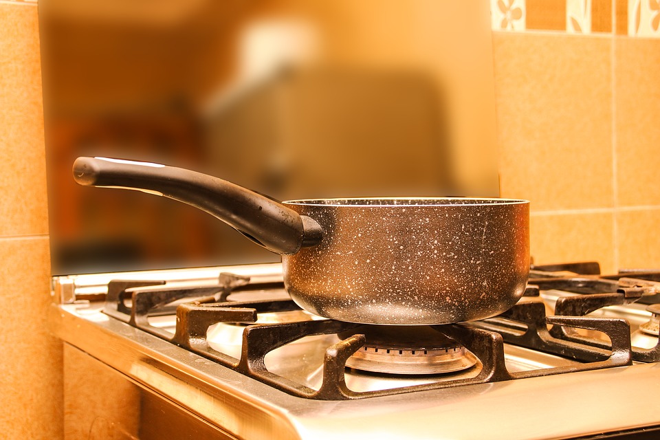 Pot on a stove